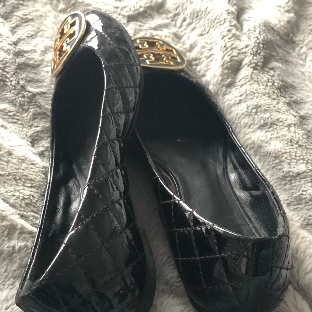 Tory Burch Black Flats